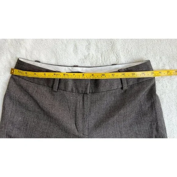 Ann Taylor Herringbone Wide Leg Pants, Wool, Brown, Petite 2, EUC - Picture 5 of 7